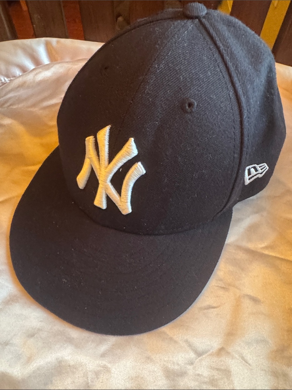 New Era Black Cap with White NY Logo